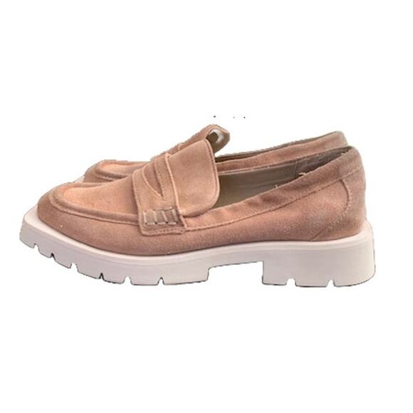 Dolce Vita-Zina Lug Sole Penny Loafers-Blush Suede-Chunky Platform-Women's-6 - Picture 2 of 7